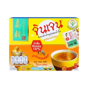 Jin Jen Ginger Powder Mixed with Honey Popular Flavor 216 g.