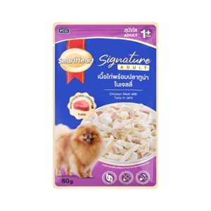 SMARTHEART Signature Chicken Meat with Tuna in Jelly 80 g.