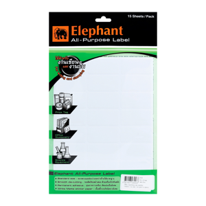 ELEPHANT All-Purpose Label Lab Sticker Size A10 15 Sheets