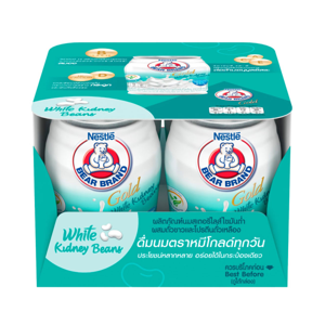 BEAR BRAND Gold Low-Fat Sterilized Milk with White Kidney Beans 140ml. x 4 units