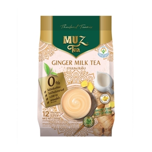 MUZ Instant Ginger Milk Tea Powder 25 g. Pack 12 Sachets