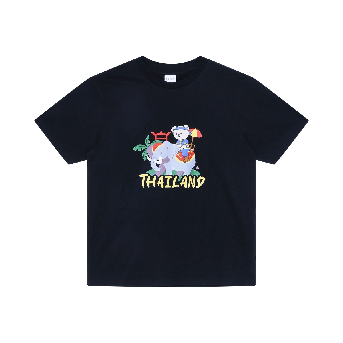 เบสิโค เสื้อยืดผู้ชาย สีดำ