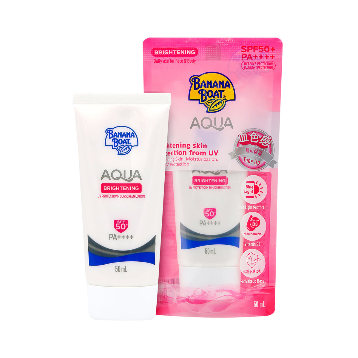บานาน่า โบ๊ท อควาไบรท์เทนนิ่ง ยูวี โพรเทคชั่น SPF50+ PA++++ 50 มล.