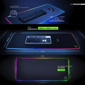 อีจีเอ แผ่นรองเมาส์และคีย์บอร์ด รุ่น TYPE-MP3 สีดำ_thumbnail_6