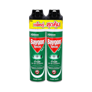 Baygon Mosquito Ant and Cockroach Killer Spray Fresh Floral 600ml. Pack 2