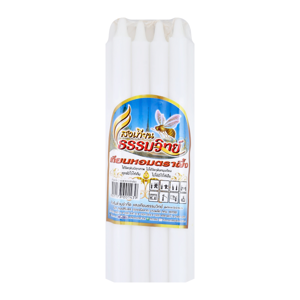 แสงเทียนธรรมวิทย์ เทียน หนัก 2 บาท แพ็ค 9 สีขาว