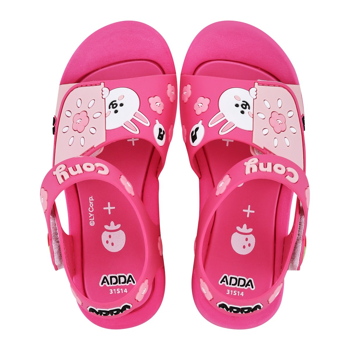 แอ๊ดด้า x ไลน์ เฟรนส์ รองเท้าแตะรัดส้น สำหรับเด็กหญิง รุ่น 31S14-B1 สีชมพู_2
