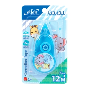 ELFEN Safari Correction Tape 5 mm. x 12 m. Assorted Patterns