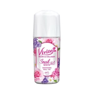 VIVITE Mucin & Collagen Snail White Whitening Roll-On Deodorant 45 ml.
