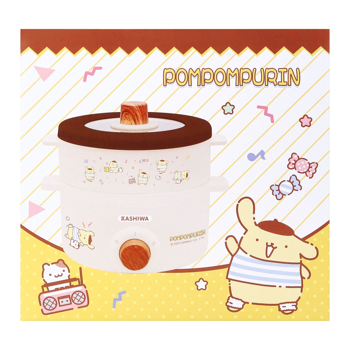 คาชิวา x ปอมปอมปุริน หม้อไฟฟ้าอเนกประสงค์ 700W รุ่น KW-141 ขนาด 1.5 ล._6