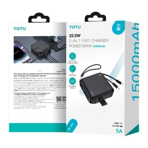 โททู แบตสำรอง 15000mAh รุ่น PB-1501 คละสี Big C Online