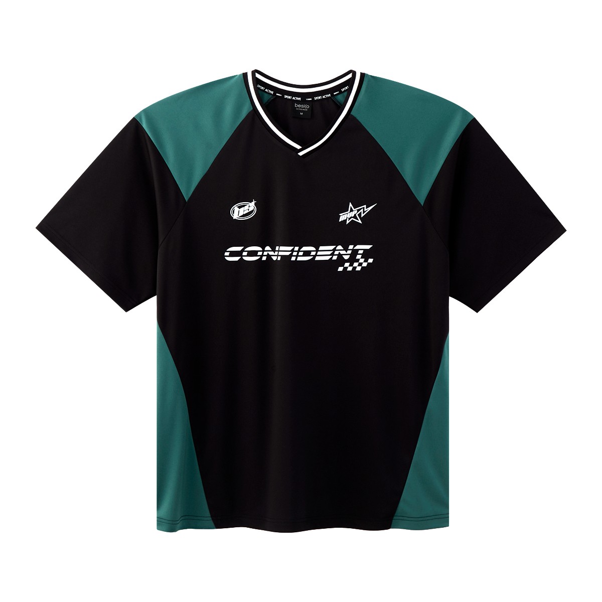 เบสิโค เสื้อยืด Oversize ผู้ชาย รุ่น FTHL25Q2MS013 สีดำ