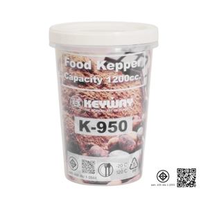 KEYWAY Food Kepper Round Container High 1200 ml. K-950 Beige