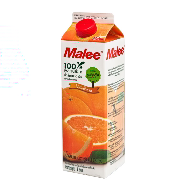 มาลี น้ำส้มแมนดาริน พาสเจอร์ไรซ์ 100% 1,000 มล.