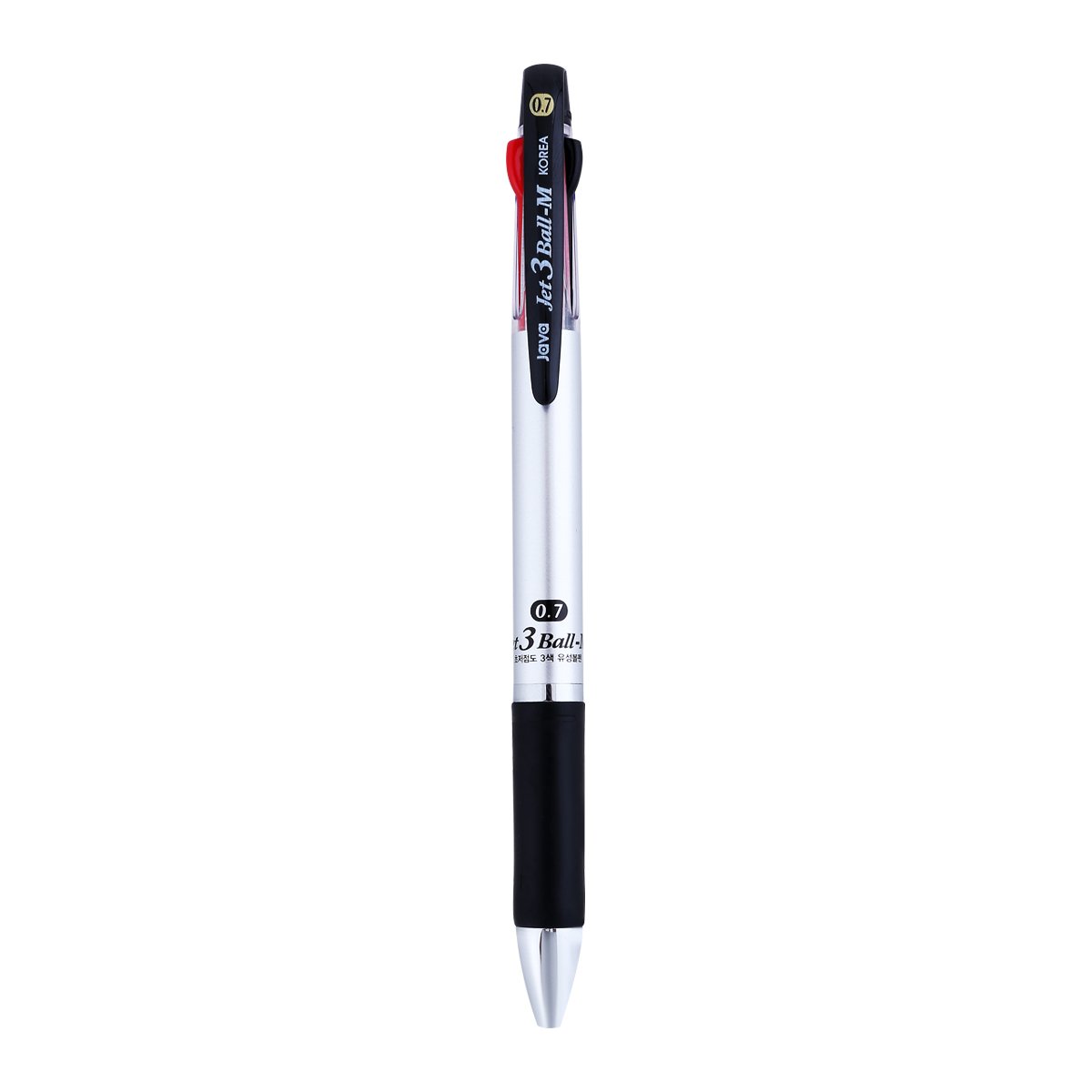 จาวาเพน ปากกาลูกลื่น รุ่น Jet 3 ball 3 ระบบ ขนาด 0.7 มม. สีเงิน