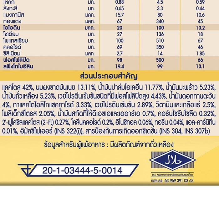 เอนฟาแล็ค เอพลัส มายด์โปร DHA+ MFGM โปร วิท 2'-FL สูตร 1 นมผงดัดแปลงสำหรับทารก 1900 ก._3