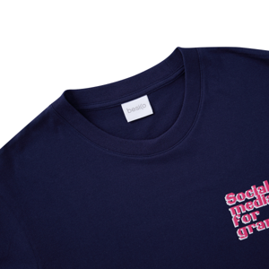 เบสิโค เสื้อยืดแขนสั้นพิมพ์ลาย สำหรับผู้ชาย รุ่น FASN25Q3YM007 สีน้ำเงิน_thumbnail_1