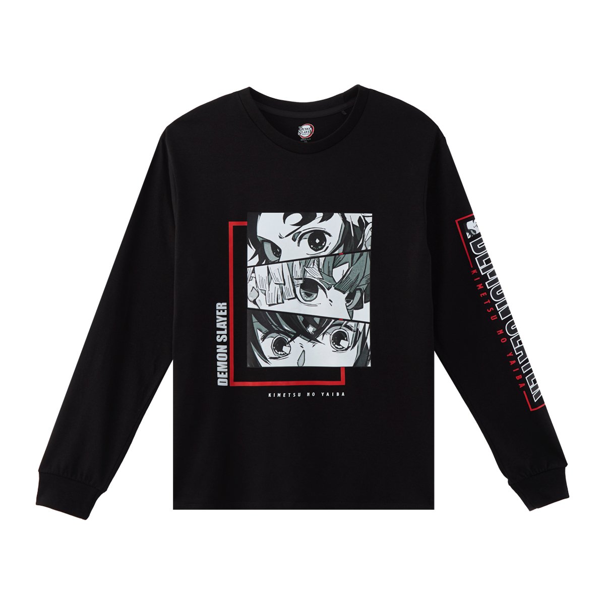 ดาบพิฆาตอสูร เสื้อยืดแขนยาวพิมพ์ลาย สำหรับผู้ชาย รุ่น FFIM25Q3YM004 สีดำ