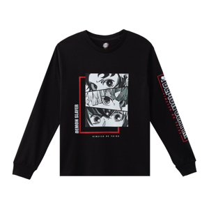 ดาบพิฆาตอสูร เสื้อยืดแขนยาวพิมพ์ลาย สำหรับผู้ชาย รุ่น FFIM25Q3YM004 สีดำ_thumbnail