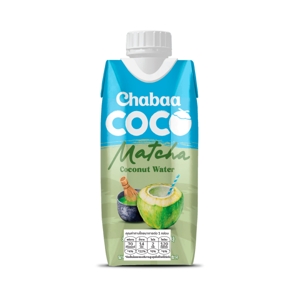 CHABAA Coco Coconut Water 96% Matcha Flavor 310 ml.