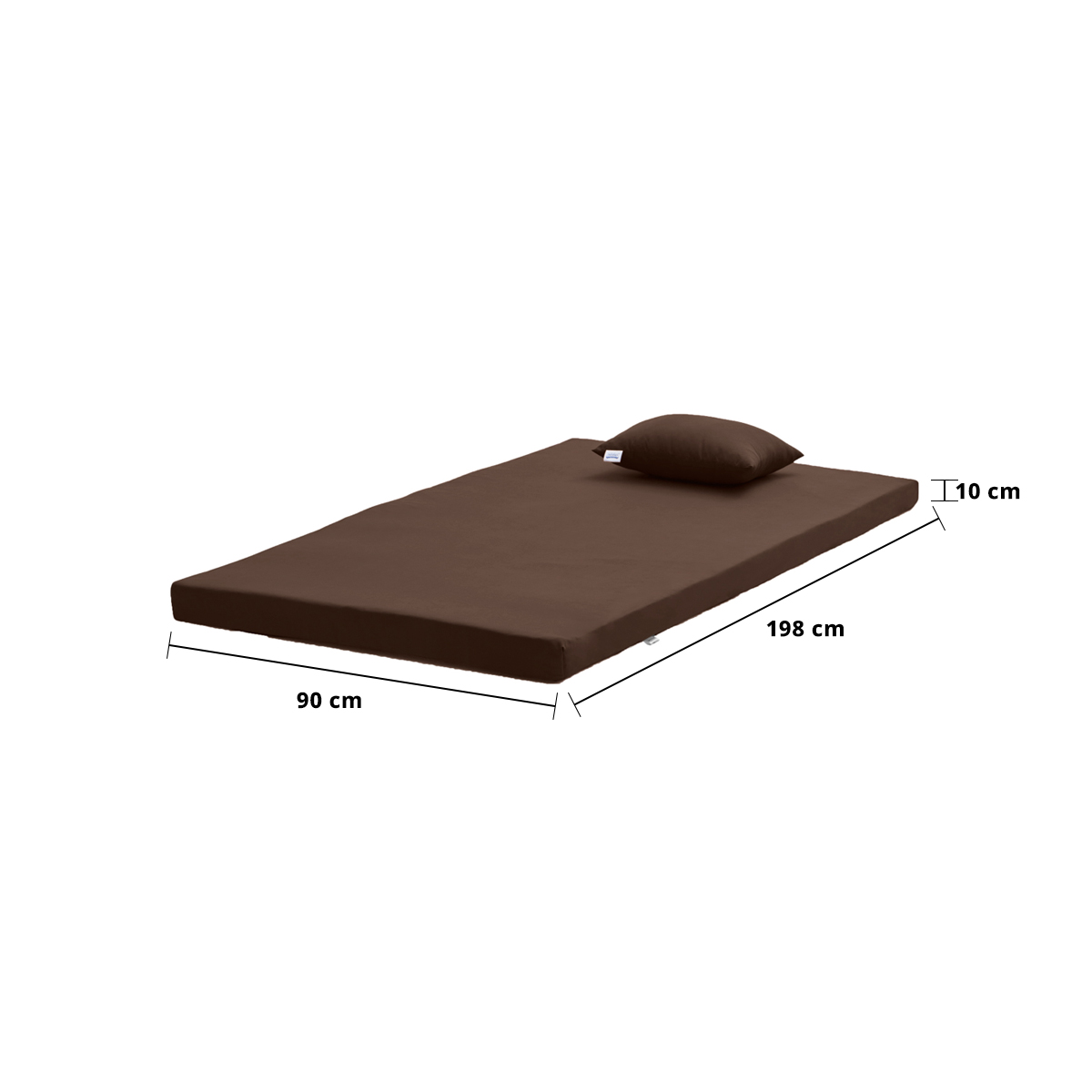 ไมดาส ท็อปเปอร์ รุ่น Basic Living 3 ฟุต หนา 2.5 นิ้ว สีช็อกโกแลต_1