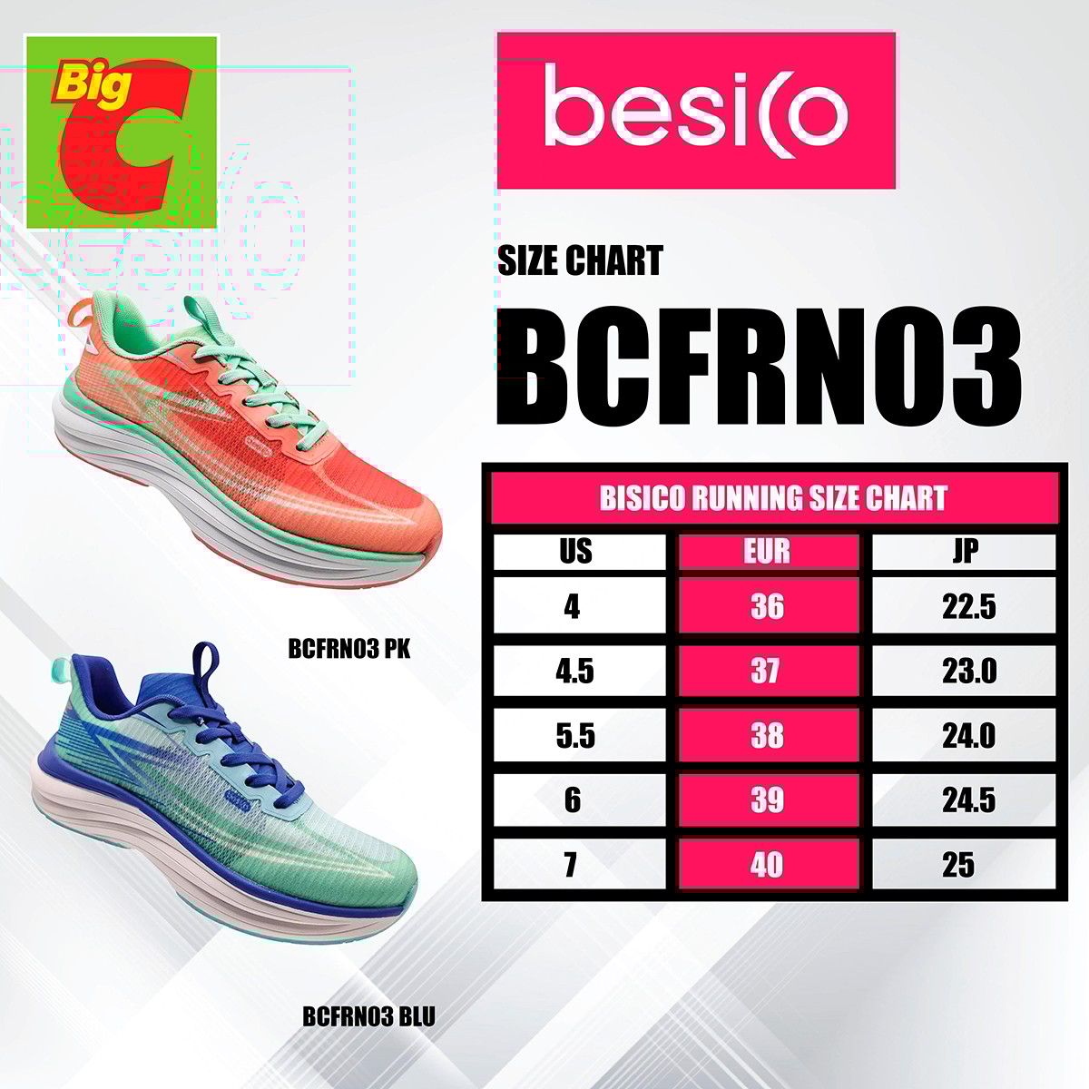 เบสิโค รองเท้ากีฬาผู้หญิง รุ่น BCFRN03_3