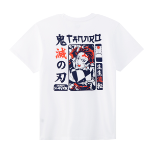 ดาบพิฆาตอสูร เสื้อยืดแขนสั้นพิมพ์ลาย สำหรับผู้ชาย รุ่น FFIM25Q3YM002 สีขาว_thumbnail_1