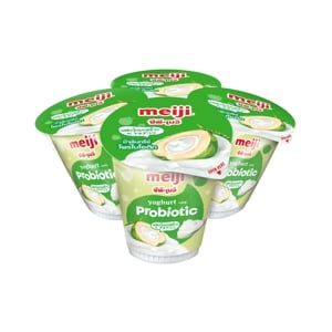 Meiji Yoghurt Nata De Coconut 135g. Pack 4