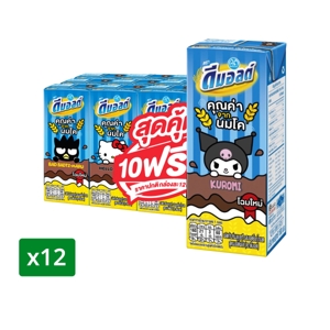 ดีมอลต์ นมยูเอชที รสมอลต์ช็อกโกแลต สูตรมอลต์พลัส 180 มล. X 12 ชิ้น_thumbnail_1
