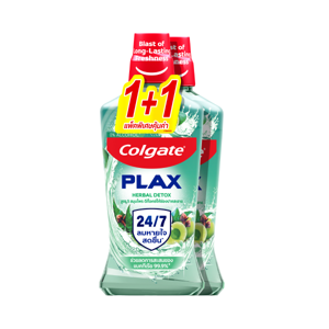 คอลเกตพลัส น้ำยาบ้วนปาก กลิ่นสมุนไพร ดีท็อกซ์ 750 มล. แพ็ค 2