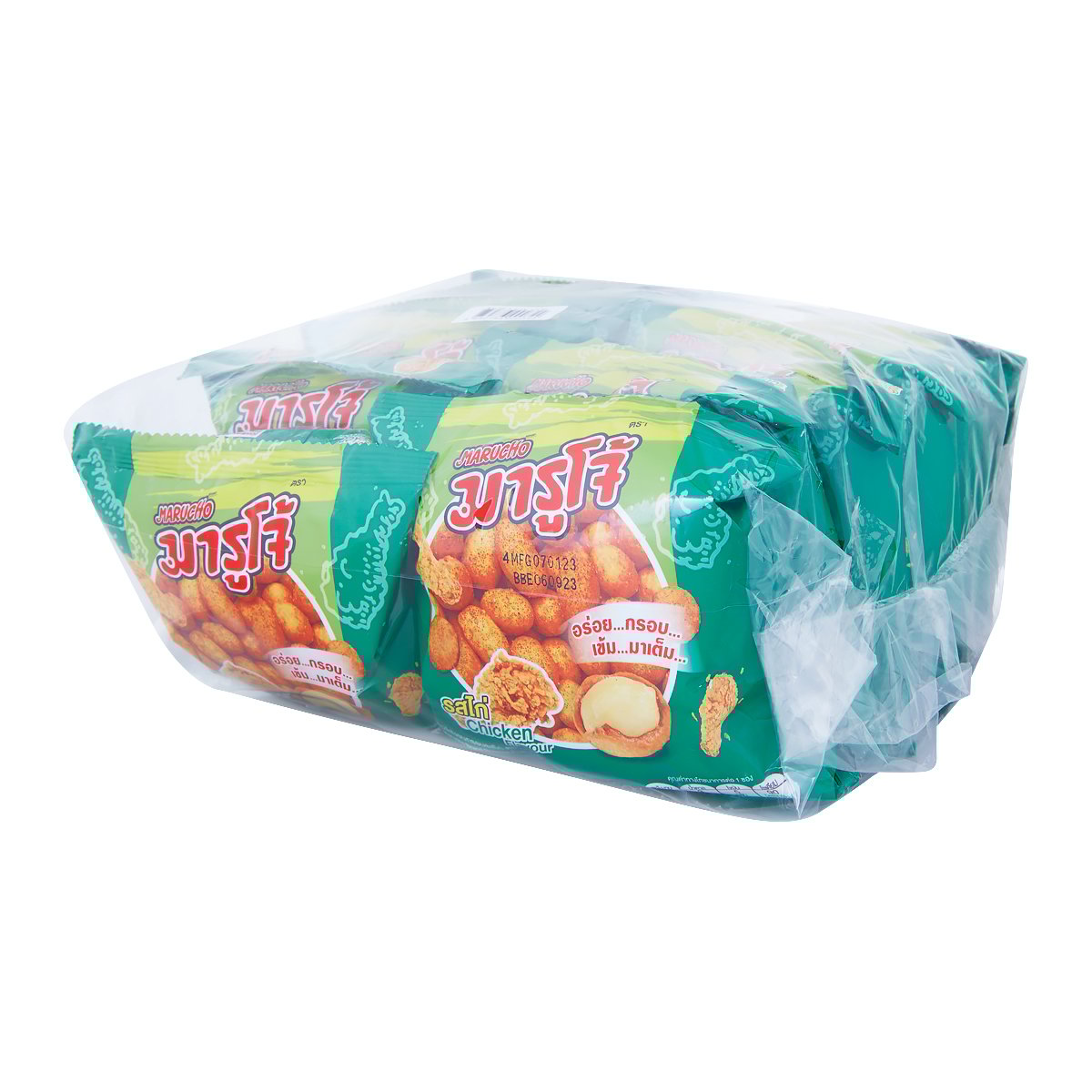 มารูโจ้ ถั่วลิสงอบกรอบ รสไก่ 17 ก. แพ็ค 12 ชิ้น_4