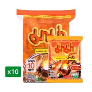 Mama Instant Noodles Shrimp Creamy Tom Yum Flavour 55g. Pack 10