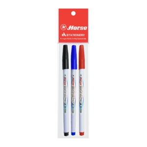 HORSE Signing Pen No. H-110 Pack 3 Assorted Colors