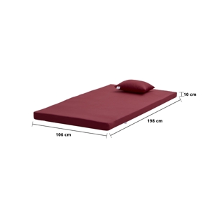ไมดาส ท็อปเปอร์ รุ่น Basic Living 3.5 ฟุต หนา 3.5 นิ้ว สีเบอร์กันดี_thumbnail_1
