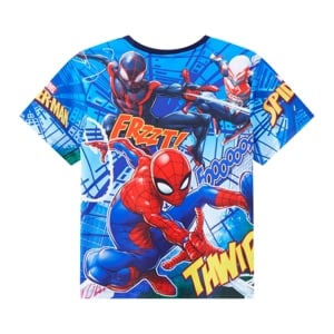 มาร์เวล ชุดเสื้อยืดคอกลมและกางเกงขาสั้นไฮเกรด ลายสไปเดอร์แมน สำหรับเด็กชาย รุ่น FMAR2402LB069 สีฟ้า_thumbnail_2