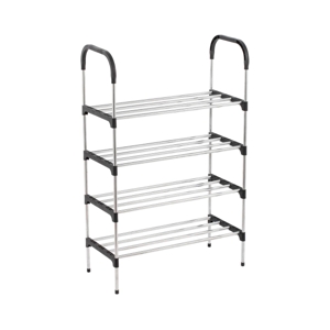 BESICO 4 Tiers Shoe Rack Model WR4844-4 Color White-Black