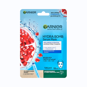Garnier Hydra Bomb Super Hydrating Replumping Serum Facial Mask 28g.