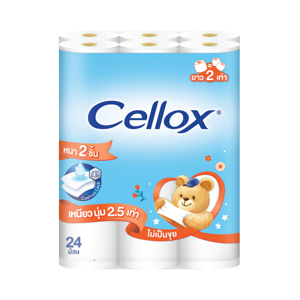 Cellox Purify Super Extra Double Roll Toilet Tissue Pack 24rolls
