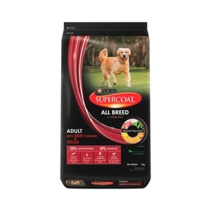 SUPERCOAT Dog Food Adult w/ Beef 10 kg.