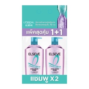 ลอรีอัล ปารีส เอลแซฟ ไฮยาลูรอน เพียว 72เอช เพียวริฟายอิ้ง แชมพู 400 มล. แพ็ค 1+1_thumbnail