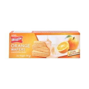 BISSIN Wafers with Orange Flavored Cream 100 g.