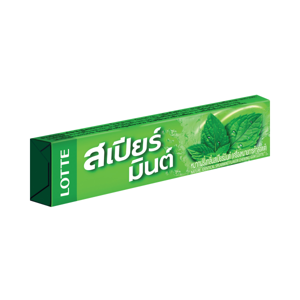 LOTTE Nature Identical Spearmint Flavor Chewing Gum 13.5 g.