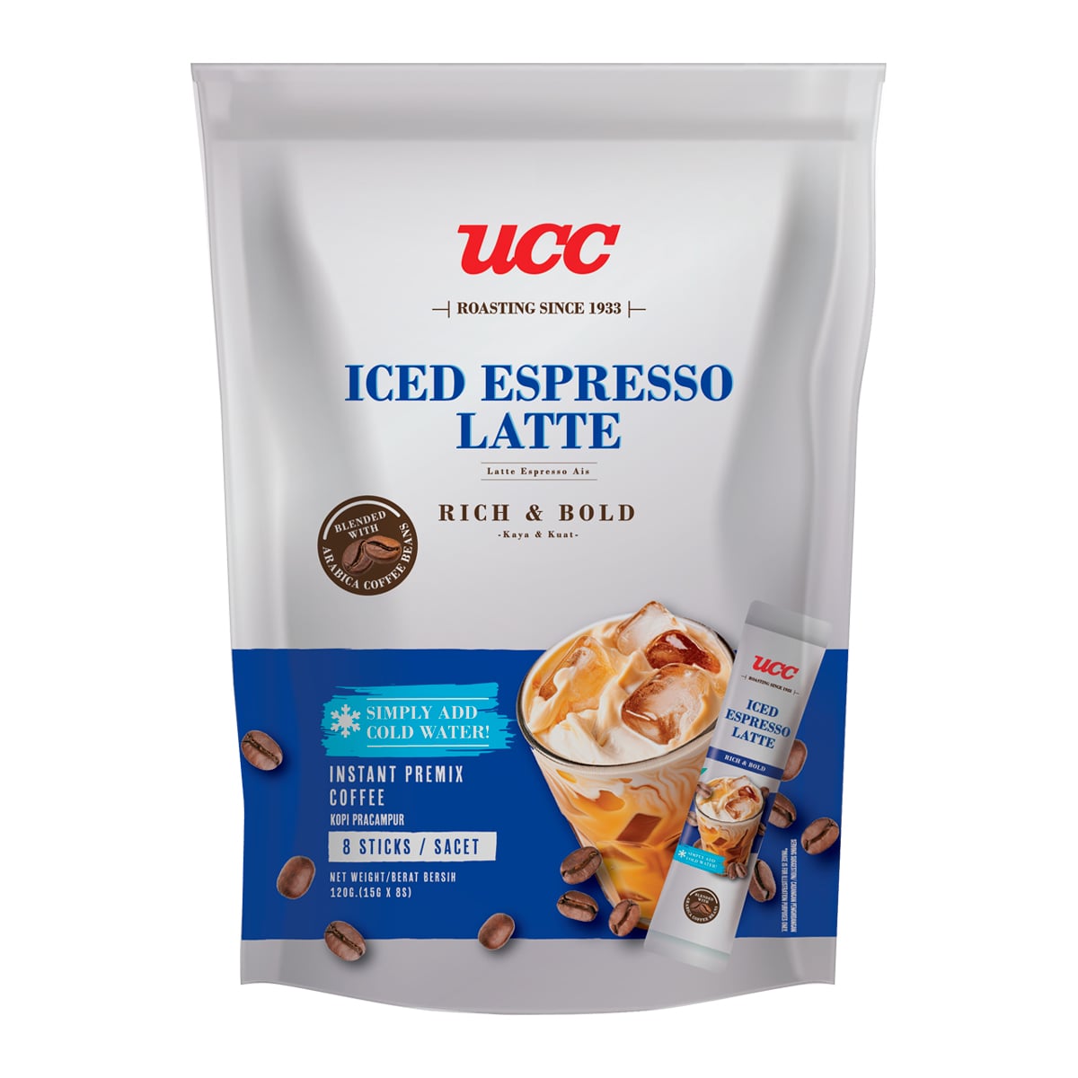 ยูซีซี เอสเปรสโซ ลาเต้ กาแฟปรุงสำเร็จชนิดผง 15 ก. x 8 ซอง