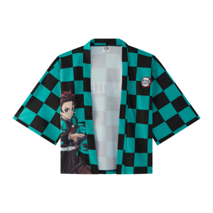 เบสิโค x ดาบพิฆาตอสูร เสื้อคลุมพิมพ์ลายคามาโดะ ทันจิโร่ สำหรับเด็กผู้ชาย รุ่น FMAR2302LB019 สีเขียว_thumbnail_2