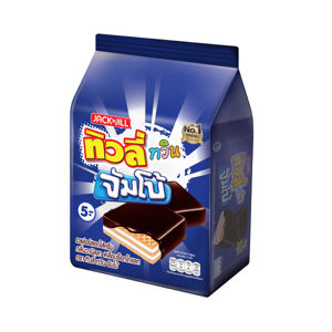TIVOLI Twin Jumbo Chocolate-Coated Wafers with Vanilla Cream Filling 35 g. Pack 12
