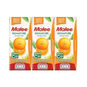 Malee Orange Juice 200ml. Pack 3