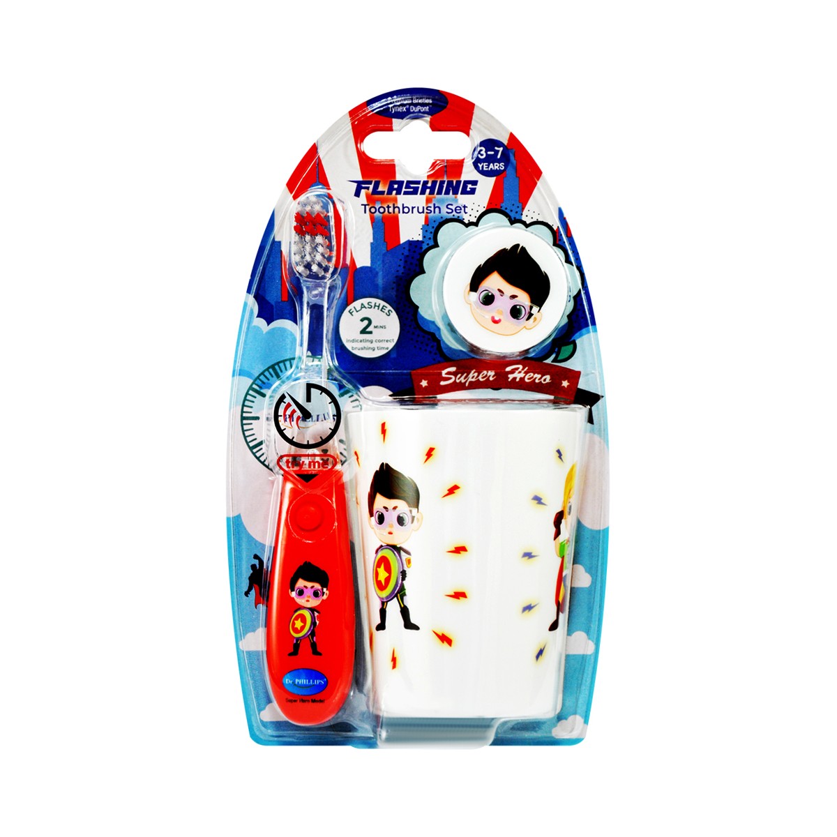 ดร.ฟิลลิปส์ แปรงสีฟันและแก้วใส่แปรงสีฟัน คละแบบ_5