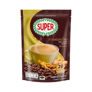 ซูเปอร์ กาแฟผสมโสมปรุงสำเร็จชนิดผง 17 ก. x 20 ชิ้น