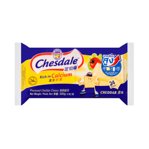 CHESDALE Natural Cheese Slices 500 G