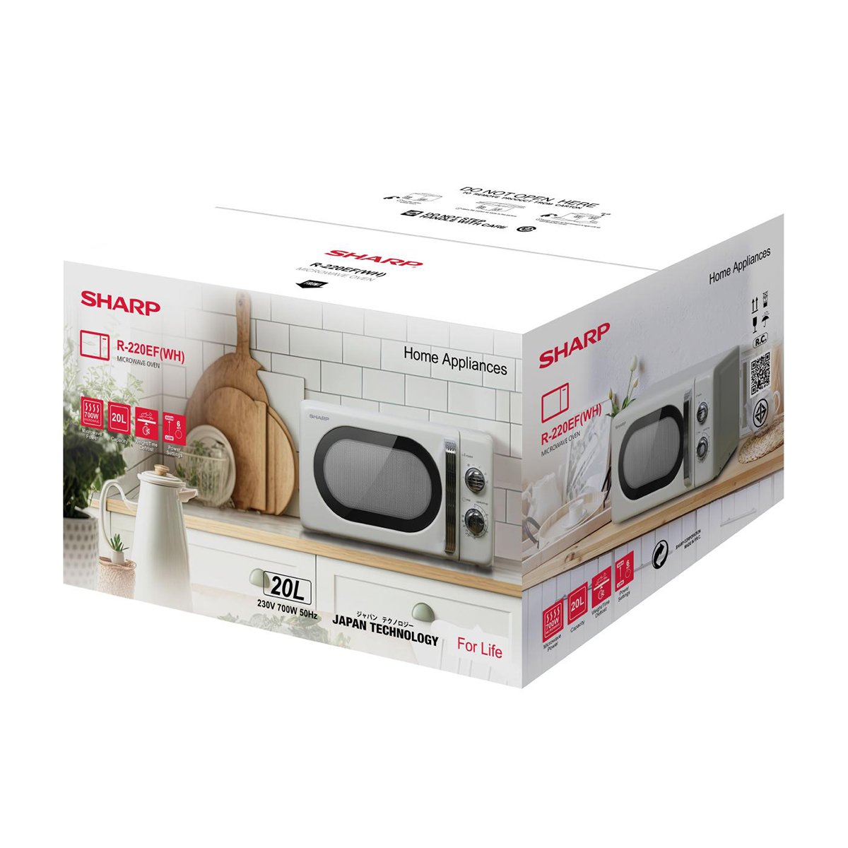 ชาร์ป ไมโครเวฟ 700 วัตต์ รุ่น R-220EF(WH) 20 ล. สีครีม_9